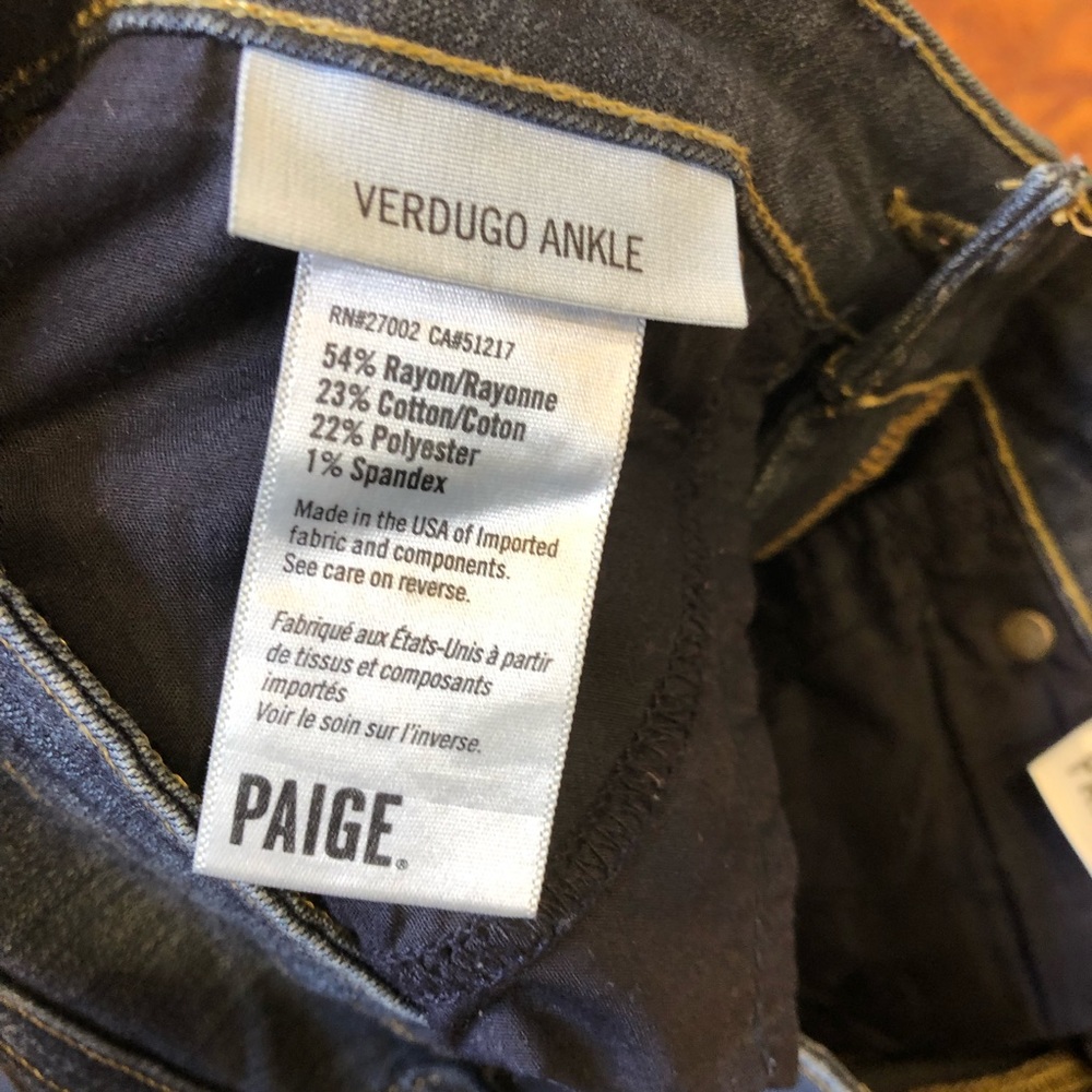 Paige Verdugo Ankle Medium Wash Jeans 24 - Picture 5 of 7